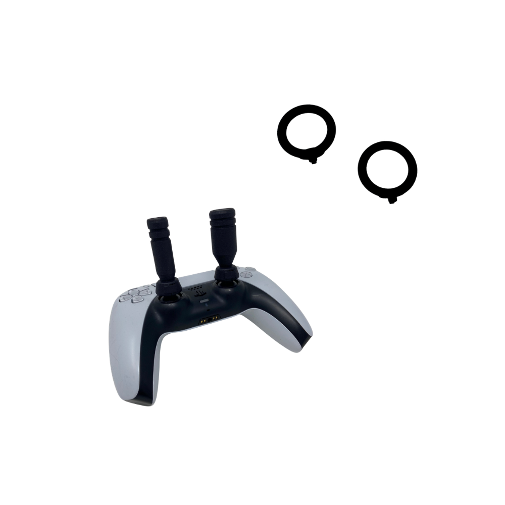 Gaming starter kit mini - controller (not included) with knuckle kit and sticks attached, and orbitalls add-on kit